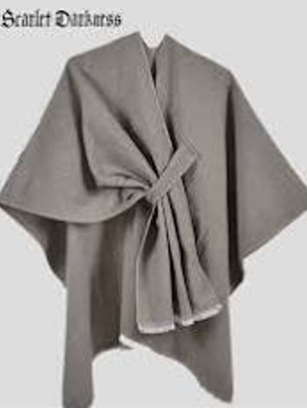 SCARLETT DARKNESS Vintage Style Ash Gray Cashmere Shawl - NEW - Still In Package
